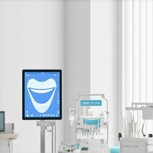 Advanced Cosmetic Dentistry Technologies in 2024 Dentist using digital smile design software in a modern clinic