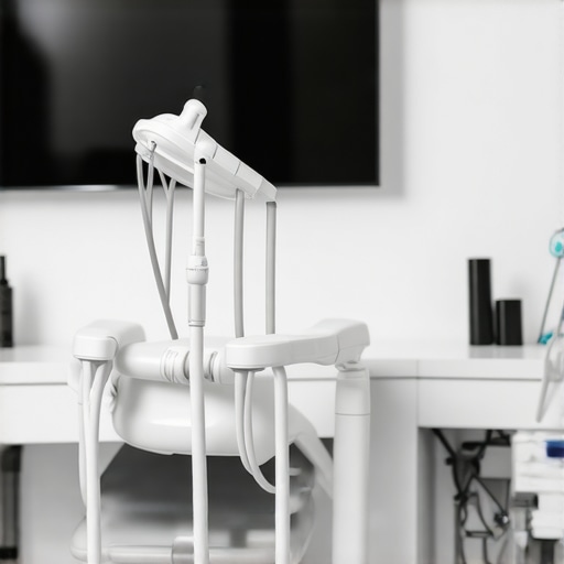 Family Dental Care with Modern Technology Family at dental clinic using advanced dental technology