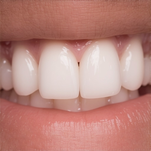 Durable Porcelain Veneers Close-up of porcelain veneers on a healthy smile, showing natural appearance and longevity.