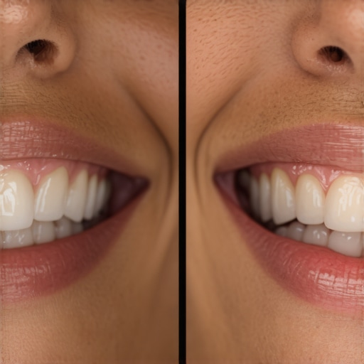 Before and after smile makeover with dental veneers.