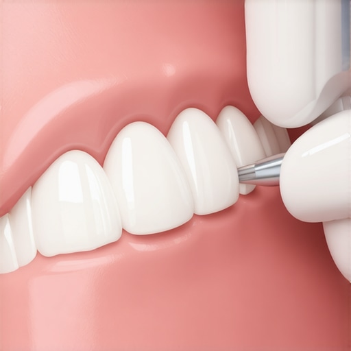 Dentist operating a CEREC machine to craft a custom veneer, emphasizing precision and technology