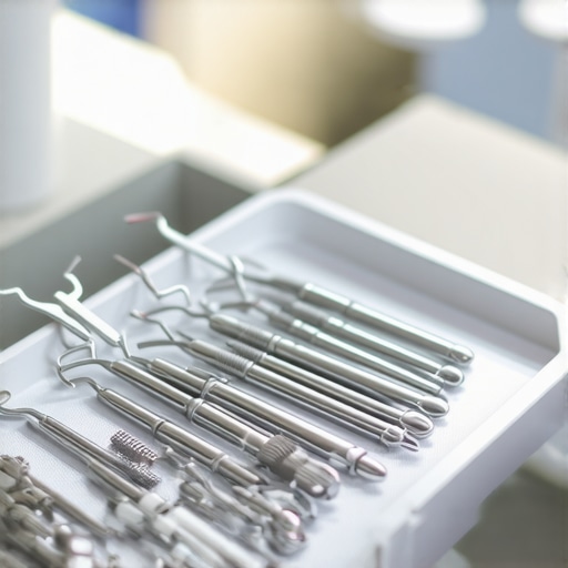 Cutting-edge Dental Tools for Maintenance High-tech dental equipment and digital monitors used in family dentistry and implant care.