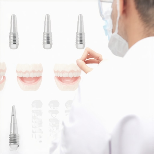 Dentist discussing dental options with patient using charts