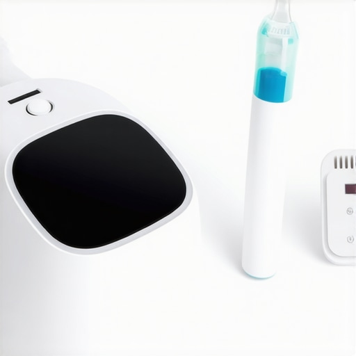 Ultrasonic dental cleaner and digital oral health monitor for enhanced dental care.