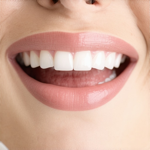 Dentist placing dental implant in patient's mouth in a high-tech clinic