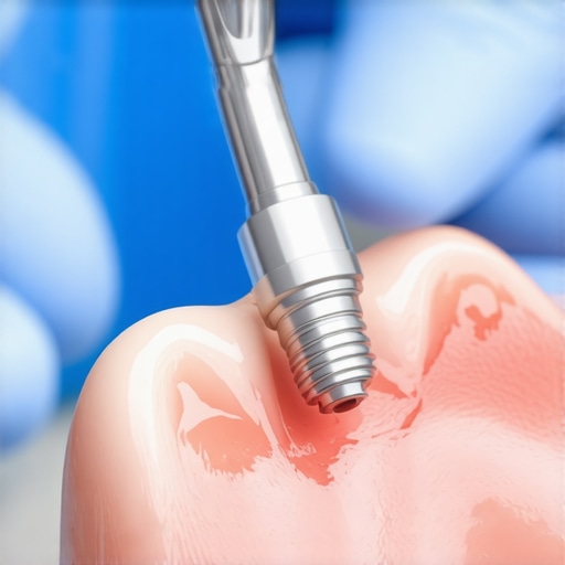Dentist explaining dental implant options using 3D scan