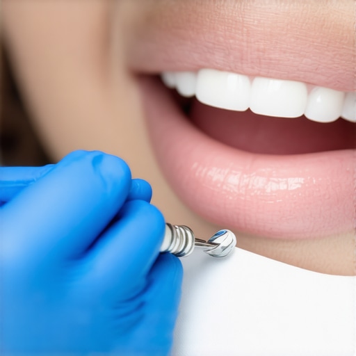 Dentist polishing veneers to remove rough edges and restore smoothness.