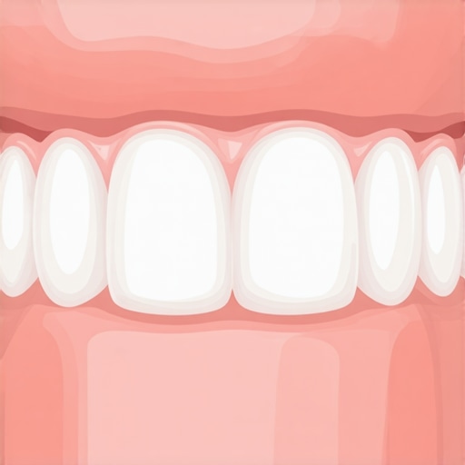 Close-up of toothbrush, floss, and healthy gums illustrating effective oral care.