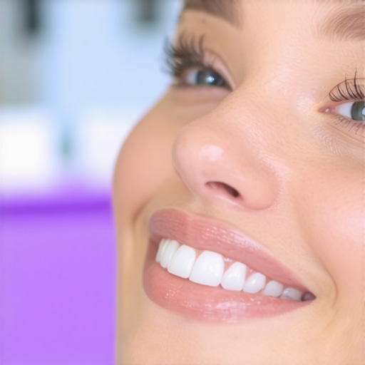 Dentist providing advice on proper brushing and flossing techniques