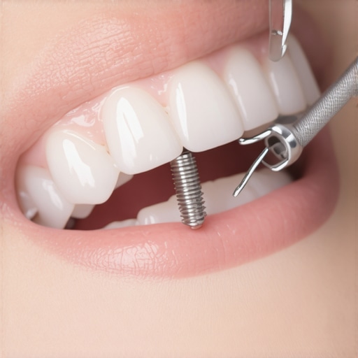 The best routine for cleaning under a dental implant bridge