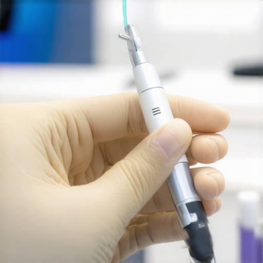 Using Ultrasonic Dental Scaler for Maintenance A dental professional demonstrating ultrasonic scaler use on a patient in a clinic setting