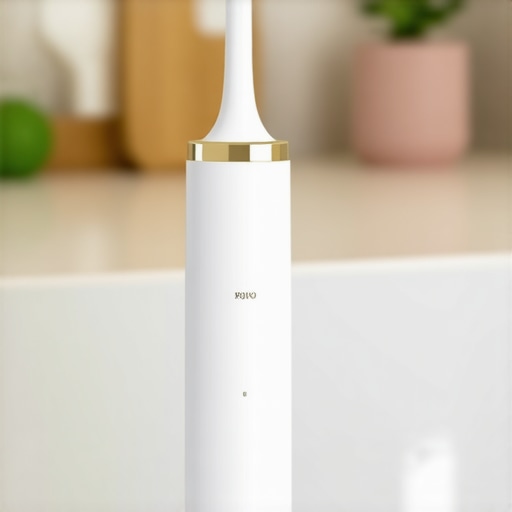 Essential Dental Maintenance Tools Ultrasonic scaler and water flosser arranged neatly, ready for use in oral hygiene routine.
