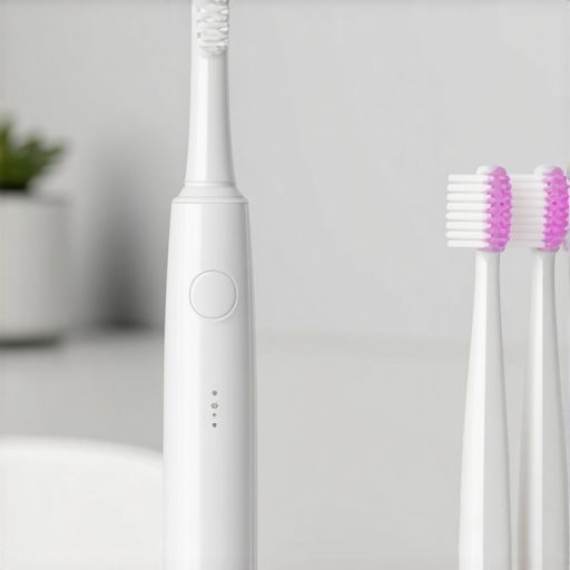 Essential Dental Tools for Long-Term Smile Care Electric toothbrush, interdental brushes, and flossers arranged neatly, representing tools for maintaining cosmetic dental work.