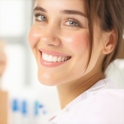 Dentist discussing dental procedures with a patient in a clinic setting.