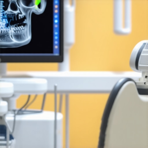 3D CBCT scan showing the alignment of permanent and baby teeth in a child's jaw
