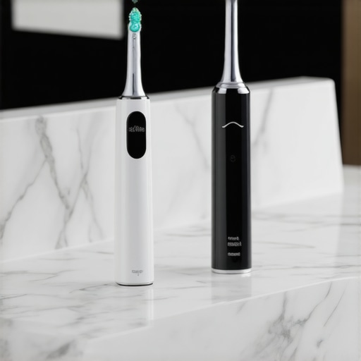 Advanced Dental Maintenance Tools High-end electric toothbrush and water flosser for dental implant and veneer care