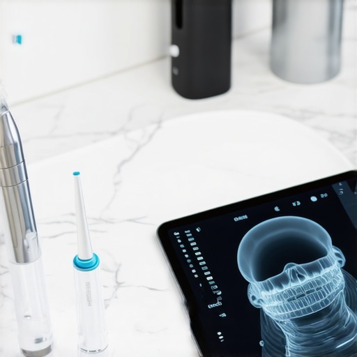 Advanced Dental Maintenance Tools Professional water flosser and night guard for veneer and implant maintenance.