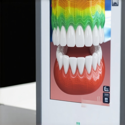 3D digital dental scan showing wide arch width and alignment monitoring.