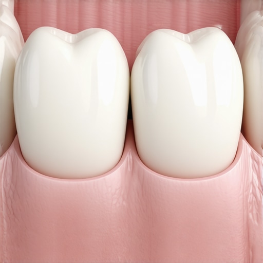 Macro view of a dental crown interior showing structural details.