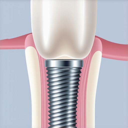 Anatomy of a Dental Implant System A diagram showing how a dental implant crown, abutment, and screw connect to the jawbone.