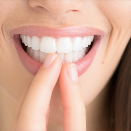 Close-up of dental wax being applied to a bracket for comfort.