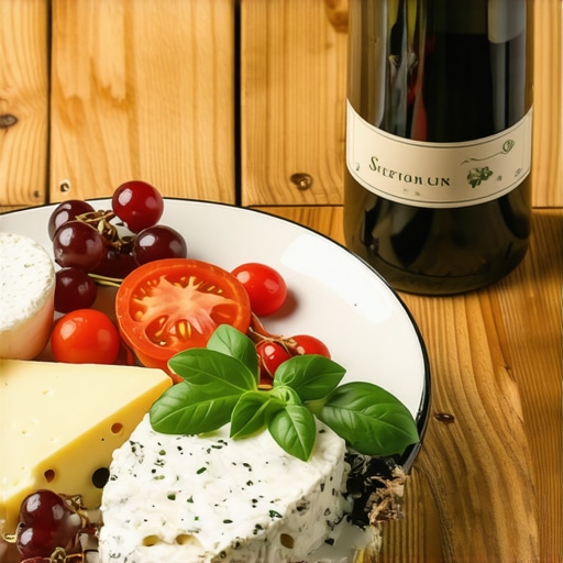 Cheese and Water as Wine Stain Prevention A tray of hard cheese and sparkling water used to prevent red wine stains on teeth.