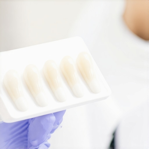 Choosing the perfect porcelain veneer shade Close-up of dental shade guide next to natural teeth for cosmetic dentistry color matching.
