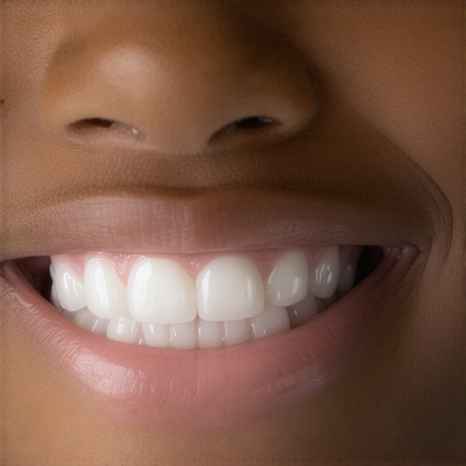 Child's permanent teeth showing natural clear edges at the tips