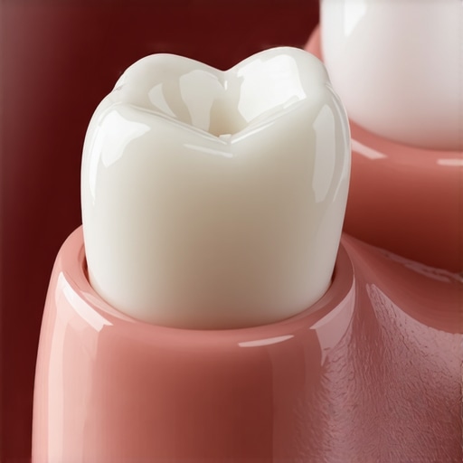 Comparing Dental Veneer Fit to Natural Tooth Structure Detailed view of a porcelain veneer being fitted to a dental model to show structural alignment.