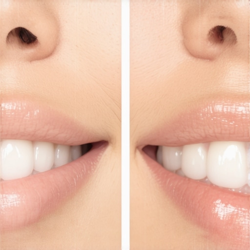 Comparison of Natural vs Artificial Looking Veneers Side view showing the difference between high-quality translucent veneers and bulky opaque ones.