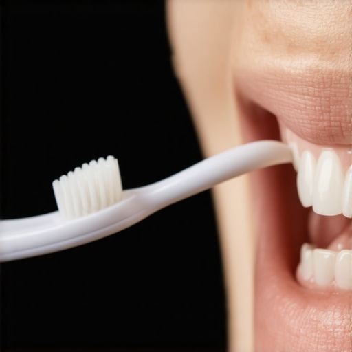 Correct Toothbrush Grip and Angle Demonstration of the pencil grip toothbrushing technique to prevent gum recession.