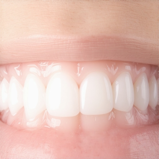 Custom Dental Whitening Trays for Professional Results A clear professional custom whitening tray held near teeth.