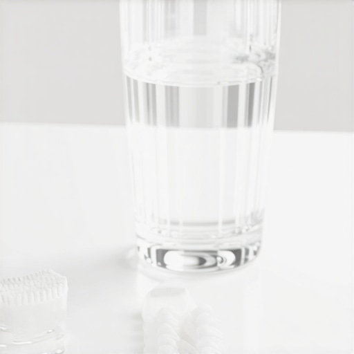 Effective Aligner Soaking Method Clear dental aligners soaking in a cleaning solution to remove bacteria and film.