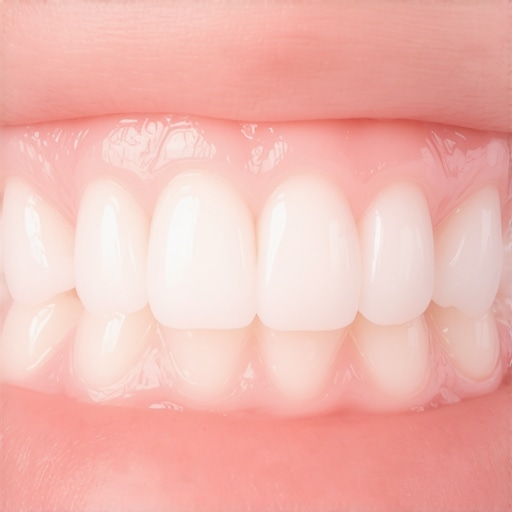 Erupting Permanent Molars in a Child Close-up of permanent molars and baby teeth in a six-year-old child.