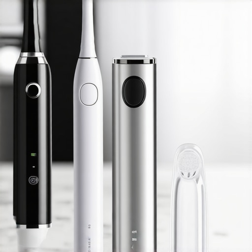 A collection of professional dental tools including a water flosser and electric toothbrush for veneer and implant care.
