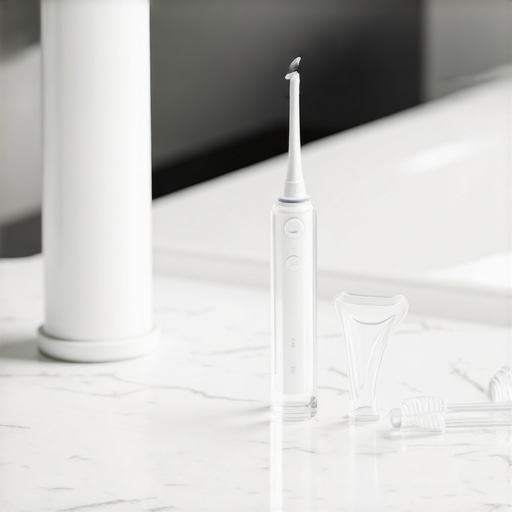 Essential Tools for Cosmetic Dentistry Longevity Advanced dental maintenance tools for veneers and bridges including a water flosser and nightguard.