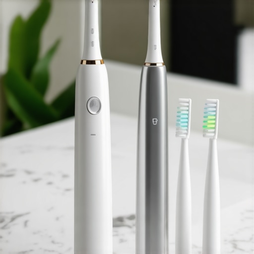 Essential Tools for Cosmetic Dentistry Maintenance A collection of professional dental tools including an electric toothbrush and water flosser for veneer and implant care.