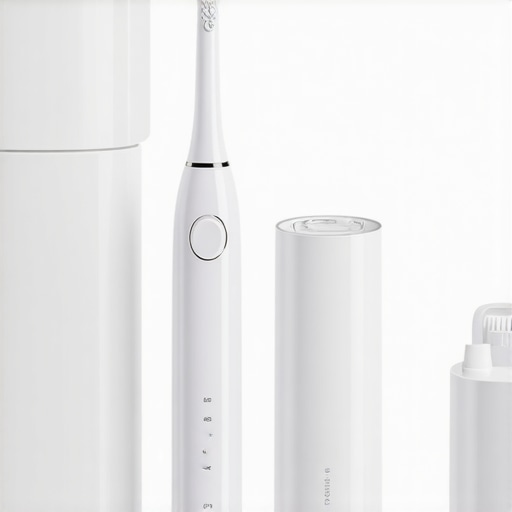 Professional dental tools for veneer and implant care on a bathroom counter