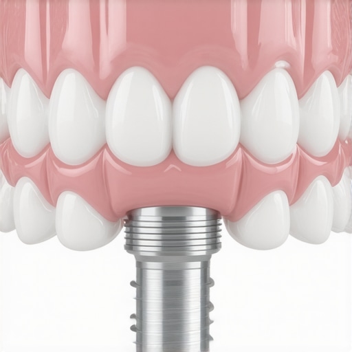 Essential Tools for Dental Maintenance A water flosser cleaning a dental implant and braces wire
