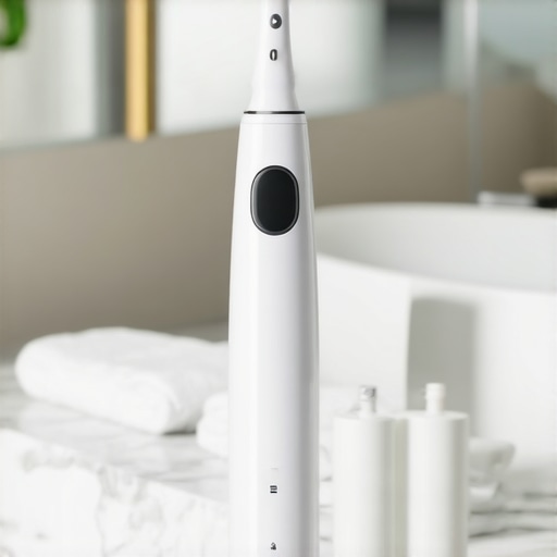 Electronic toothbrush and water flosser for long-term implant and veneer care.