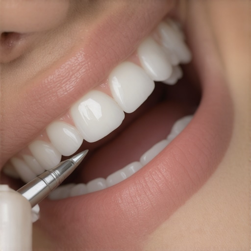 Evaluating Porcelain Veneer Margins and Precision Fit A clinical examination of newly placed porcelain veneers to check for proper margin fit and bite alignment.