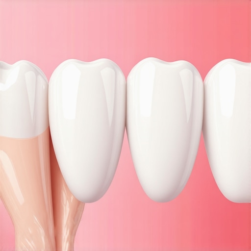 Close-up comparison of a natural tooth and a realistic porcelain veneer showing translucent edges.