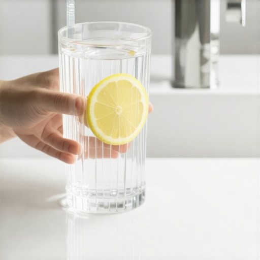 Hydration and Clear Aligner Maintenance Glass of water and clear aligner trays showing hydration tips for dry mouth