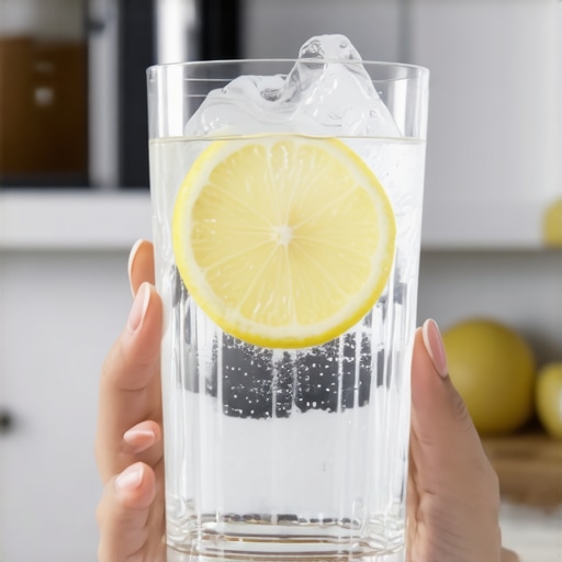 Hydration for Fresh Breath A person holding a glass of water to combat metallic keto breath.