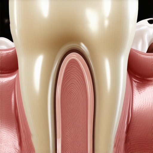 Close up of a horizontal wisdom tooth impacting an adjacent molar on a dental X-ray.