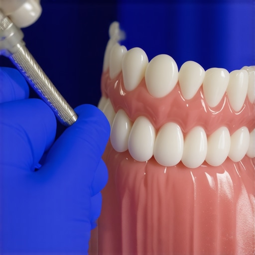 Mastering the Art of Tooth Shade Matching Dentist matching tooth shade for a natural-looking dental implant crown