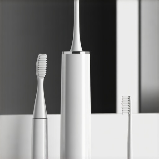 Modern Dental Maintenance Essentials Professional water flosser and night guard on a clean counter