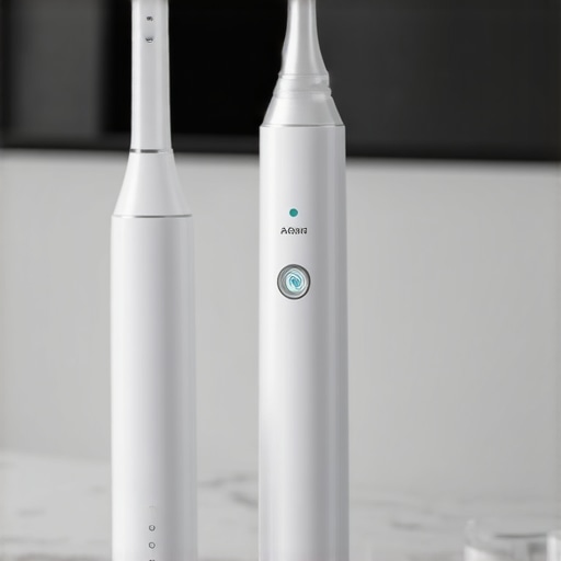 Modern Dental Maintenance Tools High-end electric toothbrush and water flosser for veneer and implant care