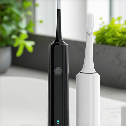 A water flosser and sonic toothbrush used for cleaning dental implants and porcelain veneers.