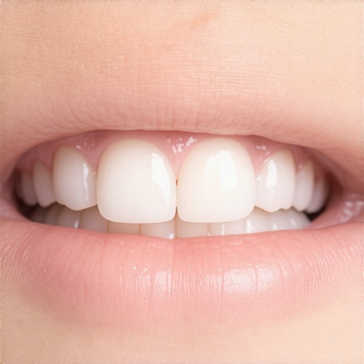 Natural Mamelons on Permanent Teeth Close up of child's new permanent teeth showing natural ridges
